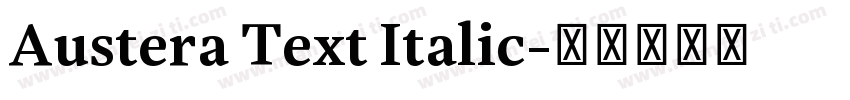 Austera Text Italic字体转换